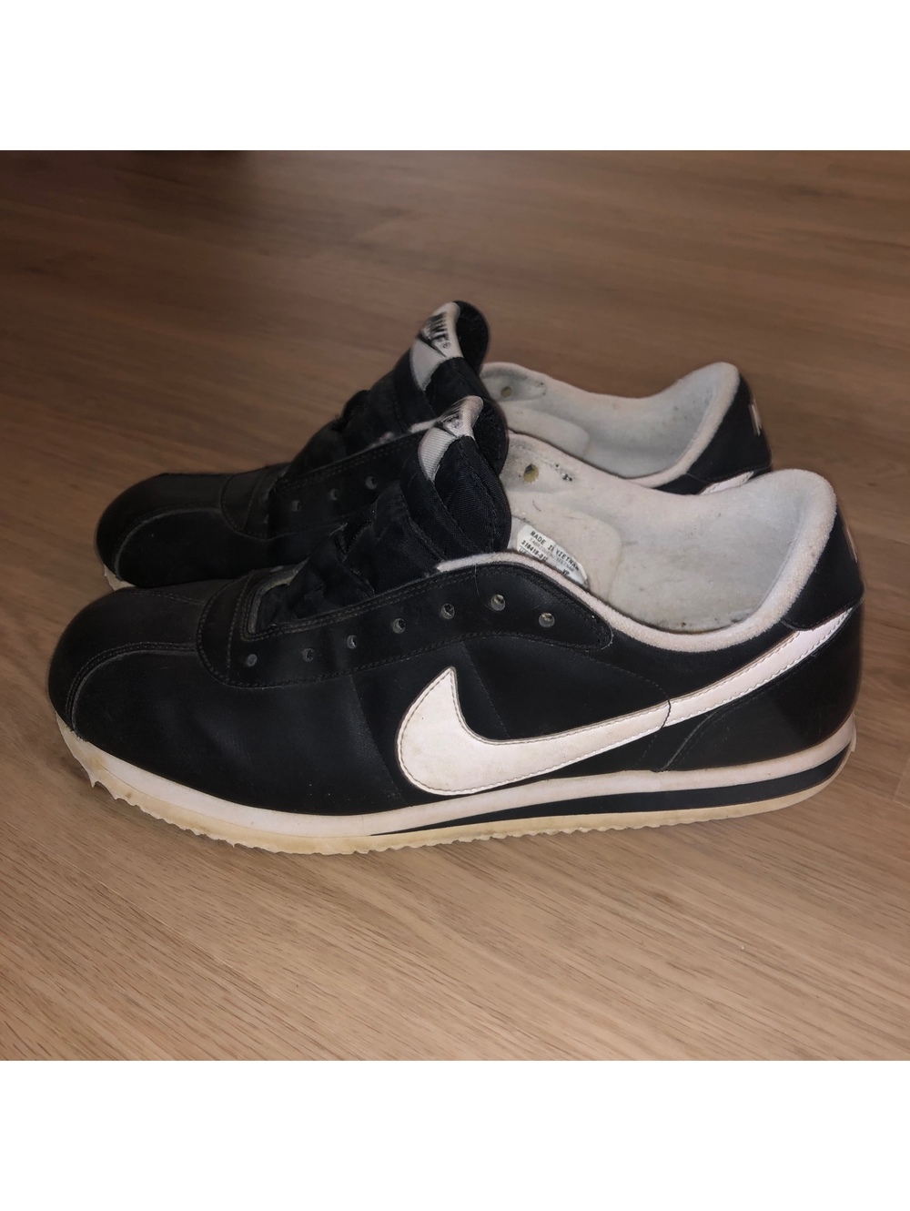 NIKE CORTEZ 72 BASIC BLACK WHITE 2009 SNEAKERS LEATHER MENS SIZE 11